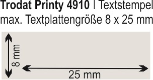 Trodat Printy 4910 | (sehr kleines Textplattenformat)